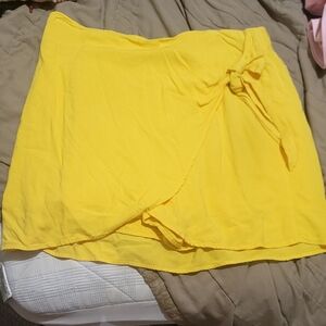 Yellow Wrap Skort